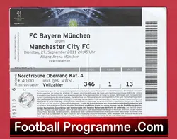 Bayern Munich v Manchester City 2011 – Football Ticket Germany
