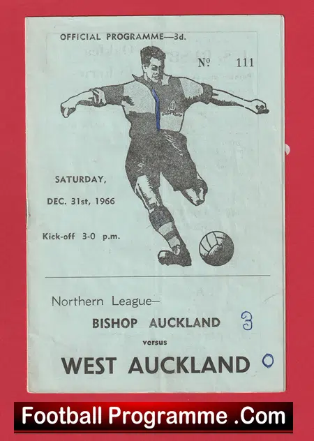 Bishop Auckland v West Auckland 1966 - Signed - Image 2