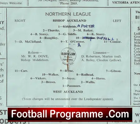Bishop Auckland v West Auckland 1966 - Signed - Image 3