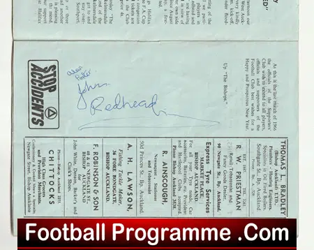 Bishop Auckland v West Auckland 1966 - Signed - Image 4