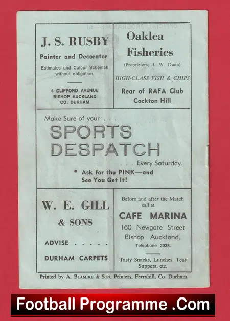Bishop Auckland v West Auckland 1966 - Signed - Image 5