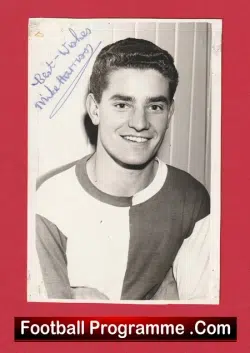 Blackburn Rovers Mike Harrison Signed Press Photograph 1960s