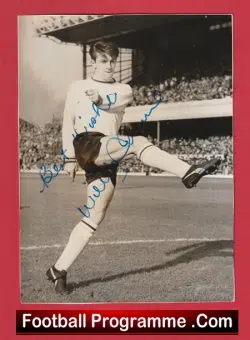 Burnley Football Club Willie Irvine Signed Press Photograph 1965 - football memorabilia