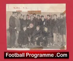 Bury Football Club Multi Autographed Signed Team Picture 1950s