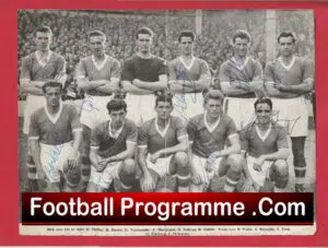 Cardiff City Football Club Multi Autographed Signed Team Picture 1950s