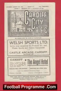 Cardiff City v Leicester City 1948 – 1940’s Programme