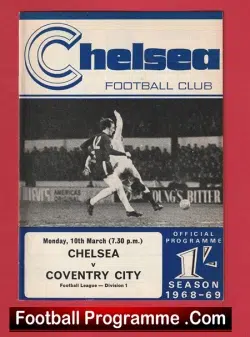 Chelsea v Coventry City 1969 - football programme
