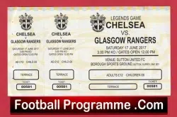 Chelsea v Glasgow Rangers 2017 – Football Legends Ticket