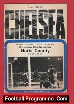 Chelsea v Notts County 1972 – League Cup