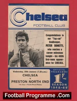 Chelsea v Preston 1969 – FA Cup Replay