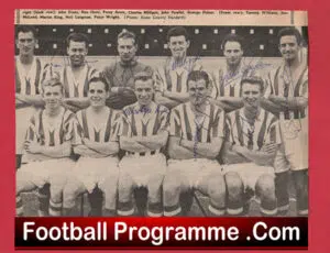 Colchester United Football Club Multi Autographed Signed Team Picture 1950’s