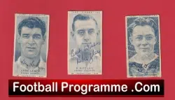 Derby County Autograph Signed Picture Cards 1948 - football memorabilia