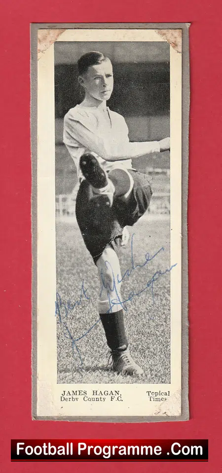 Derby County James Hagan Autograph Signed Picture 1930s - Image 2