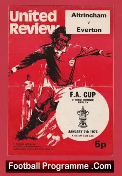 Everton v Altrincham 1975 – FA Cup Replay Man Utd Old Trafford