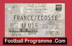 France v Scotland 2002 – Football Ticket