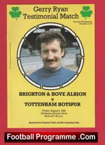 Gerry Ryan Testimonial Benefit Match Programme Brighton 1986