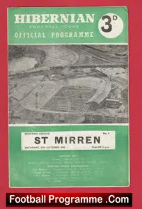 Hibernian Hibs v St Mirren 1960 – Scotland