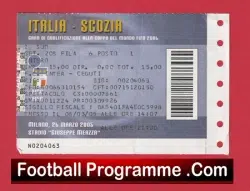 Italy v Scotland 2006 – Football Ticket