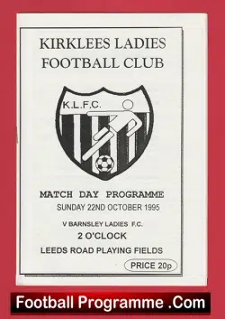 Kirklees Ladies v Barnsley 1995 – Womens Football