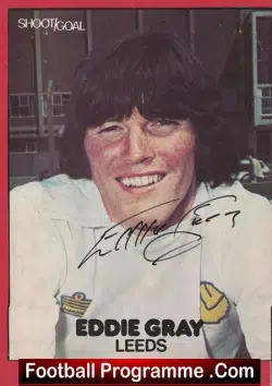 Leeds United Eddie Gray Autograph Signed Picture 1970s