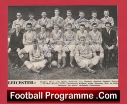 Leicester City Football Club Multi Autographed Signed Team Picture 1950s