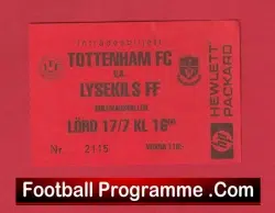 Lysekils FF v Tottenham 1999 – Football Ticket Sweden