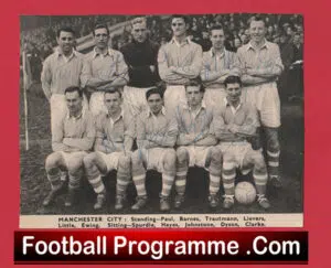 Manchester City Football Club Multi Autographed Signed Team Picture 1950’s