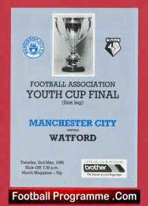Manchester City v Watford 1989 – Youth Cup Final First Leg