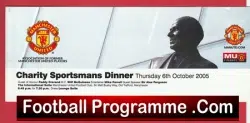 Manchester United Charity Sportsmans Dinner Ticket 2005 – Alex Ferguson