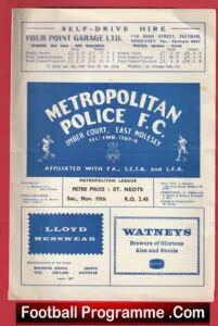 Metropolitan Police v St Neots 1950s – Met Police