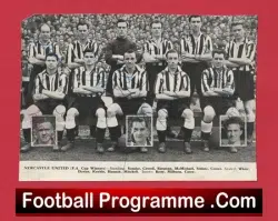 Newcastle United Football Club Multi Autographed Signed Team Picture 1950’s