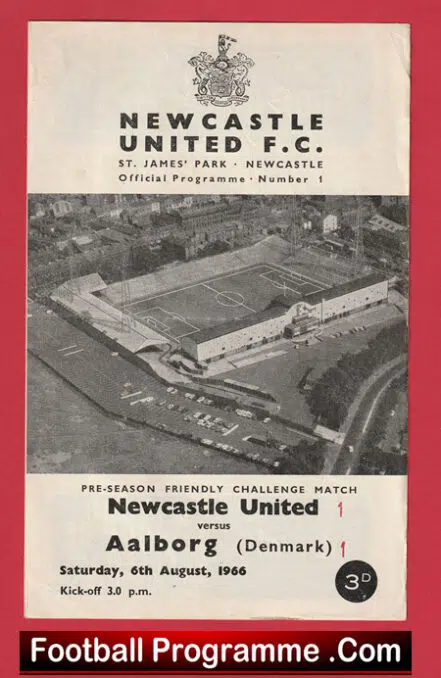 Newcastle United v Aalborg 1966 – Denmark Team