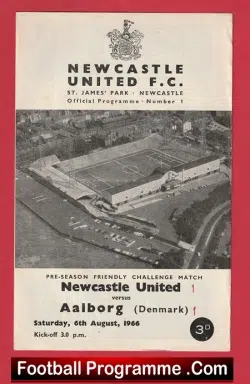 Newcastle United v Aalborg 1966 – Denmark Team