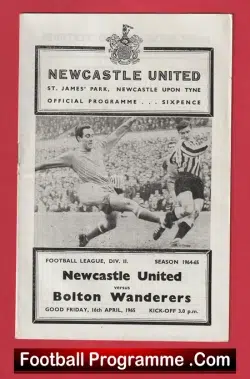 Newcastle United v Bolton Wanderers 1965
