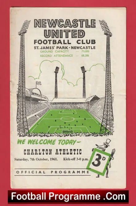 Newcastle United v Charlton Athletic 1961