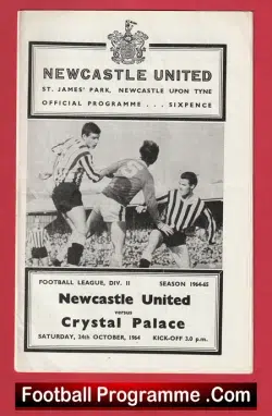 Newcastle United v Crystal Palace 1964