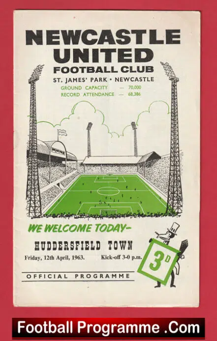 Newcastle United v Huddersfield Town 1963