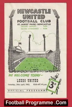 Newcastle United v Leeds United 1962
