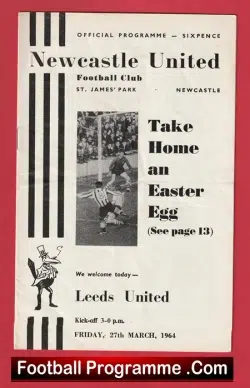 Newcastle United v Leeds United 1964