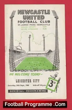 Newcastle United v Leicester City 1960