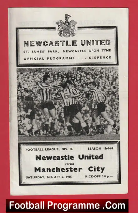 Newcastle United v Manchester City 1965
