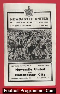 Newcastle United v Manchester City 1965