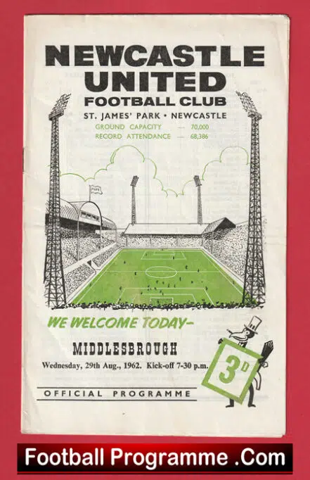 Newcastle United v Middlesbrough 1962