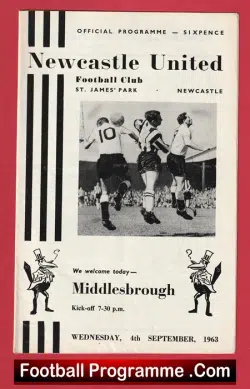 Newcastle United v Middlesbrough 1963
