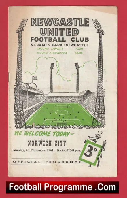 Newcastle United v Norwich City 1961