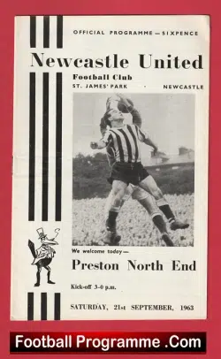 Newcastle United v Preston North End 1963