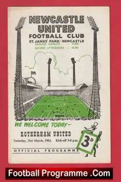 Newcastle United v Rotherham United 1962