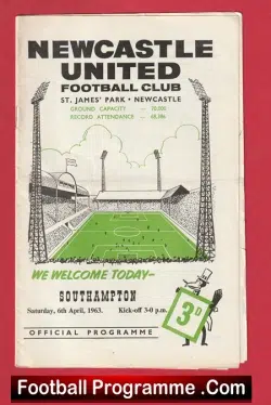Newcastle United v Southampton 1963