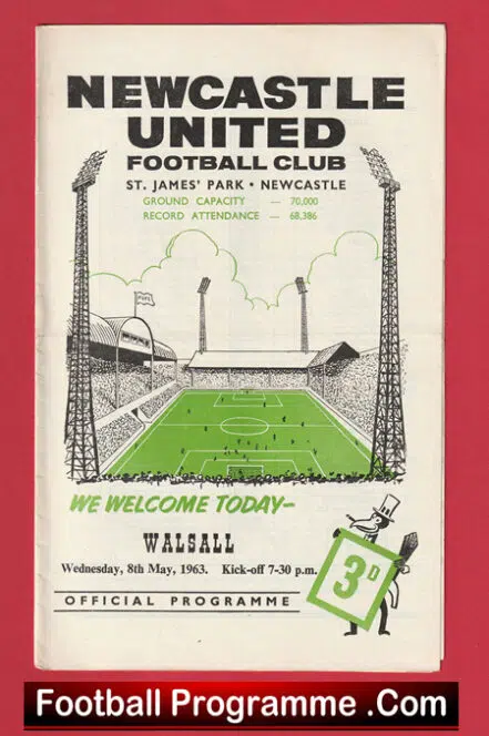 Newcastle United v Walsall 1963