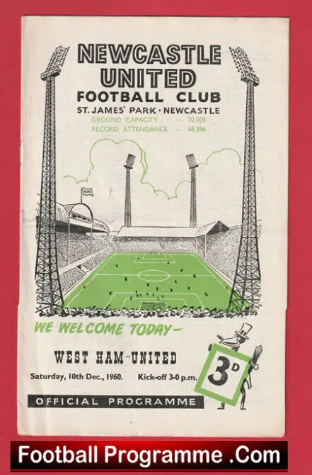 Newcastle United v West Ham United 1960